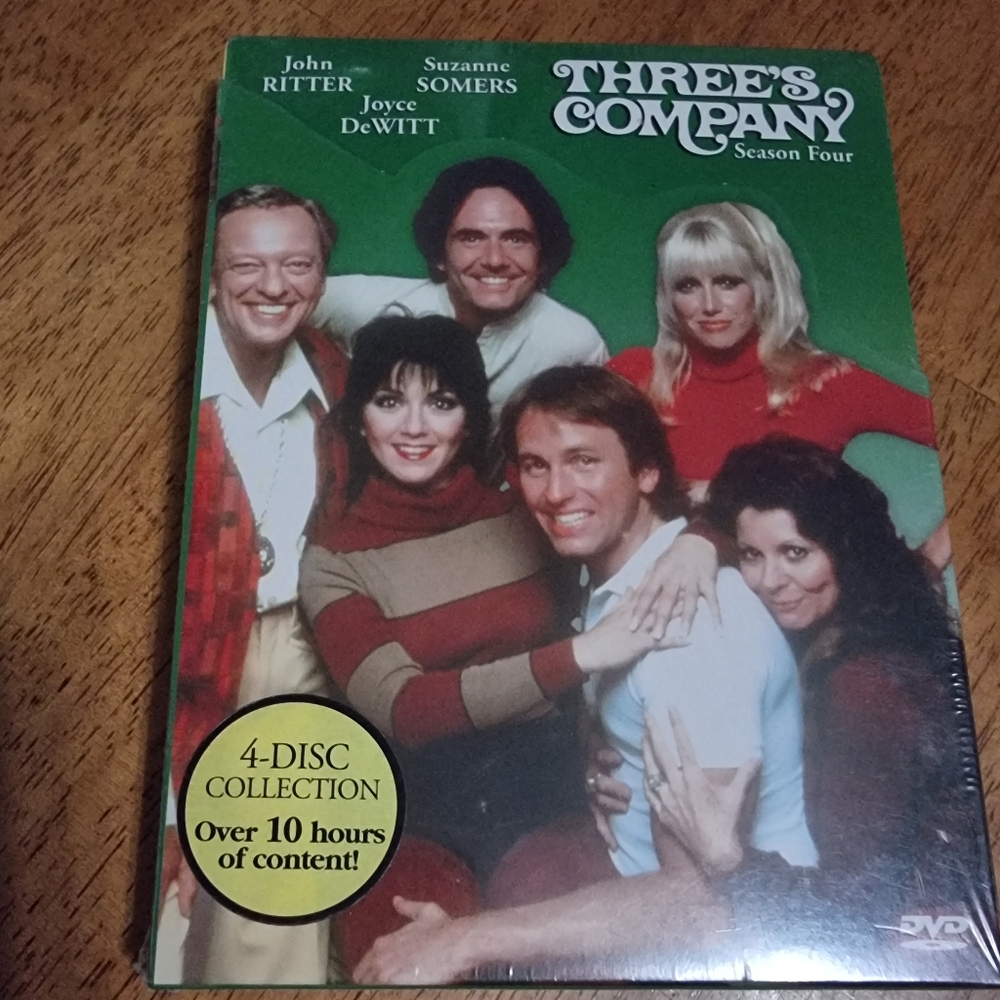 🆕️ Three's Company Season Four 4-Disc DVD Boxed Set